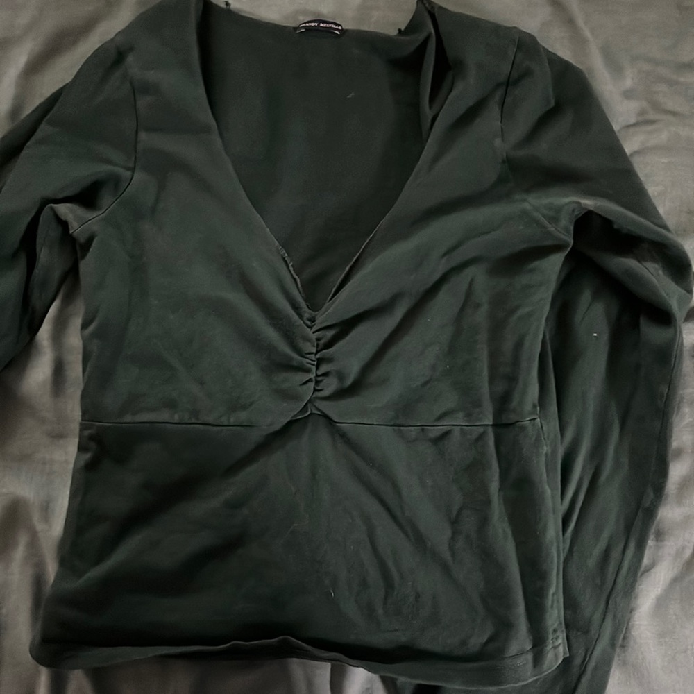Brandy Melville Green Gina top (long sleeve)